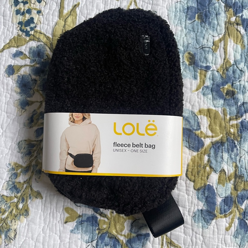 Black Fleece Belt Bag